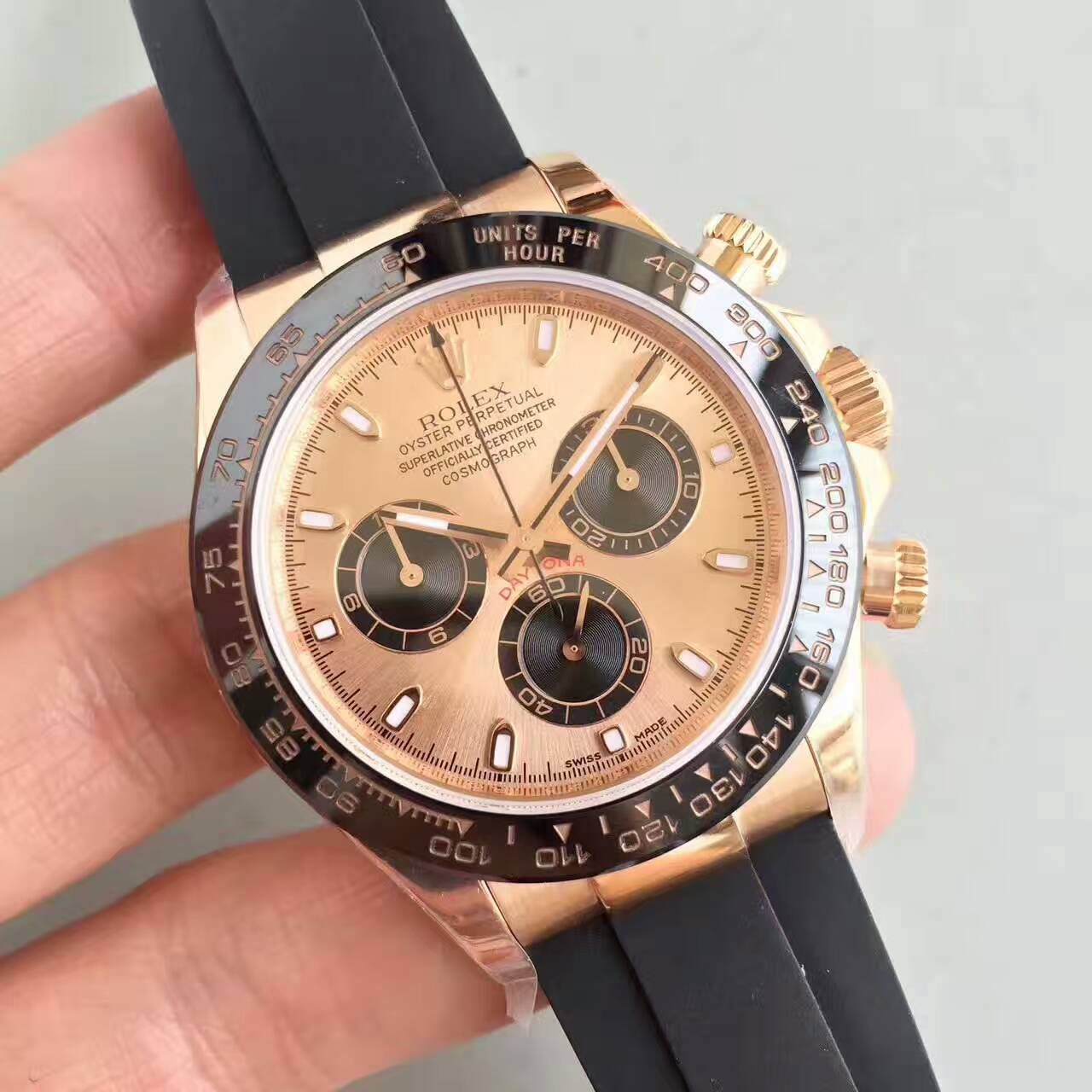 【NOOB厂一比一超A高精仿手表】劳力士宇宙计型迪通拿系列116515LN-L(FC) 象牙面腕表 / R007