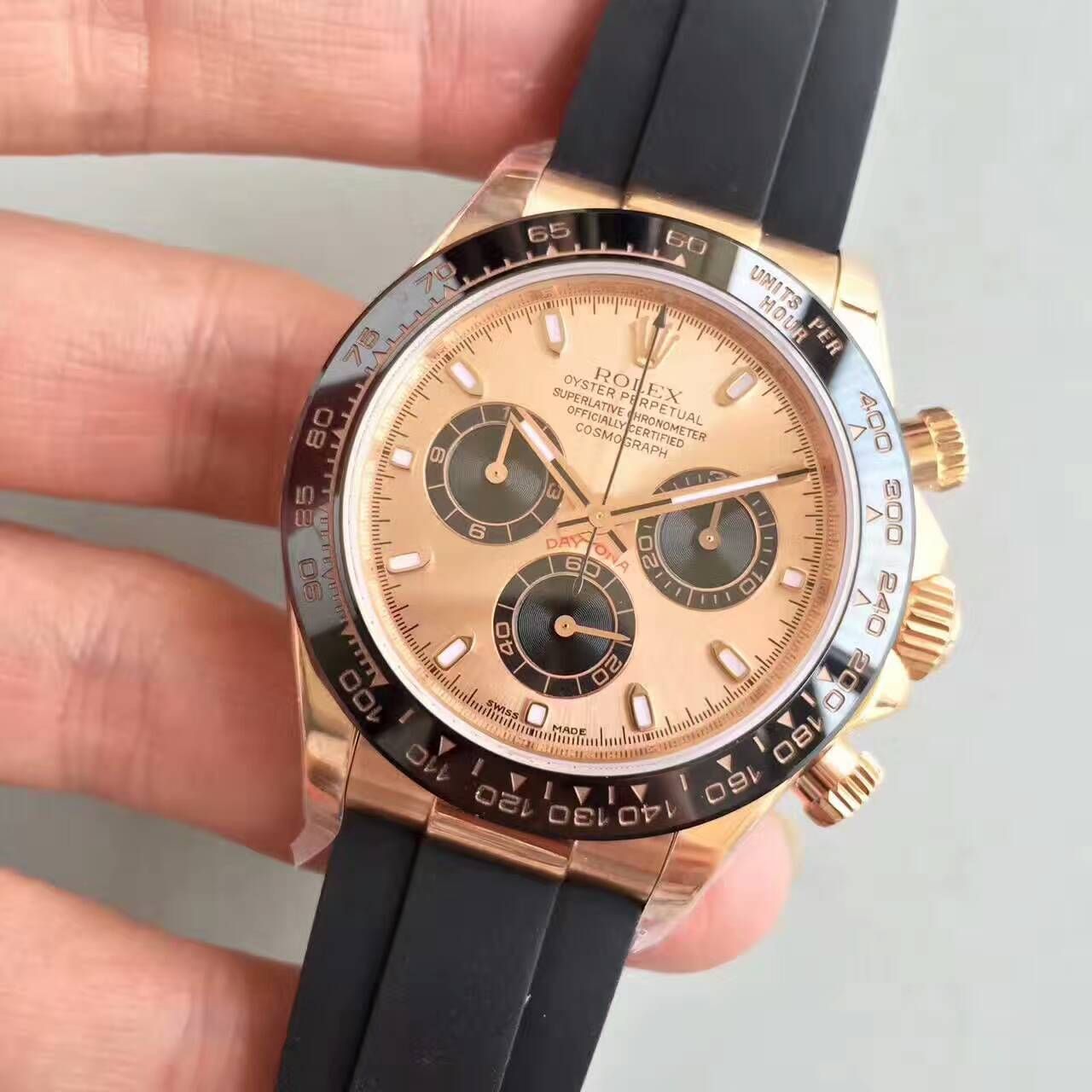 【NOOB厂一比一超A高精仿手表】劳力士宇宙计型迪通拿系列116515LN-L(FC) 象牙面腕表 / R007