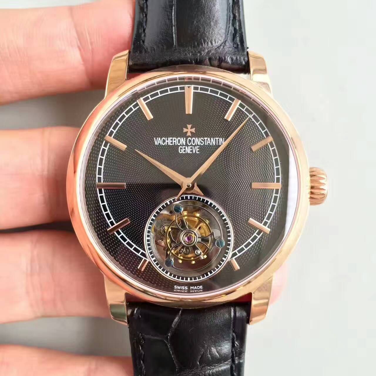 【LH厂顶级1:1高精仿手表】江诗丹顿传袭系列6500T/000P-B100真陀飞轮腕表 / JS181