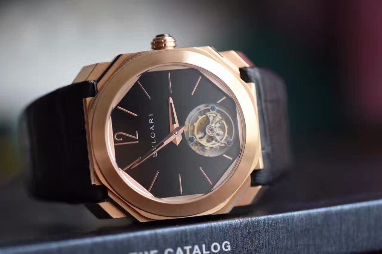 【TF厂1:1复刻高仿手表】宝格丽OCTO系列《手动陀飞轮》102346 BGOP40BGLTBXT腕表 / BG009