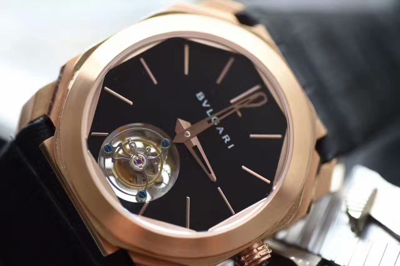 【TF厂1:1复刻高仿手表】宝格丽OCTO系列《手动陀飞轮》102346 BGOP40BGLTBXT腕表 / BG009