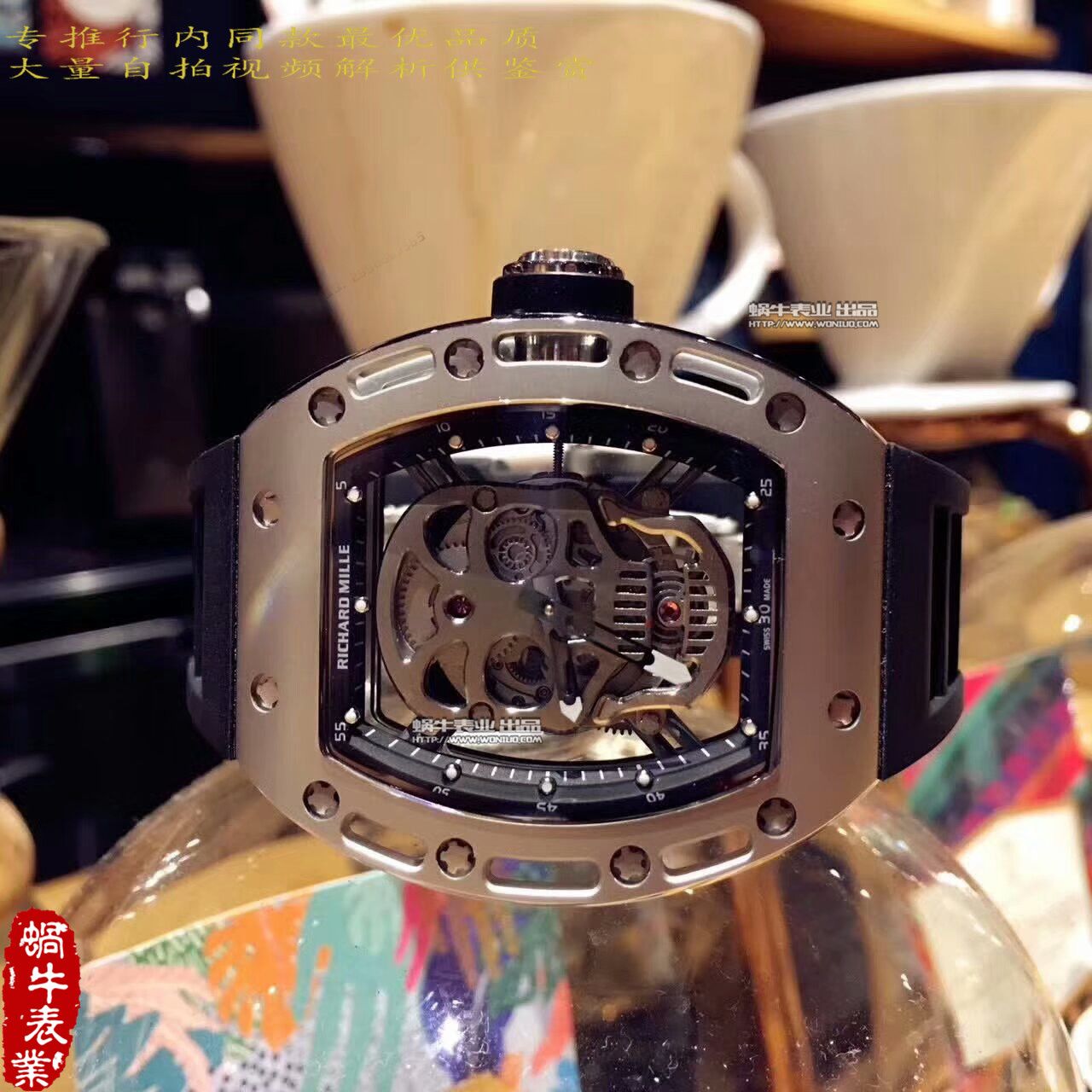 【KV一比一超A高仿手表】理查德.米勒男士系列RM 052银面骷髅头腕表 / RM 052B
