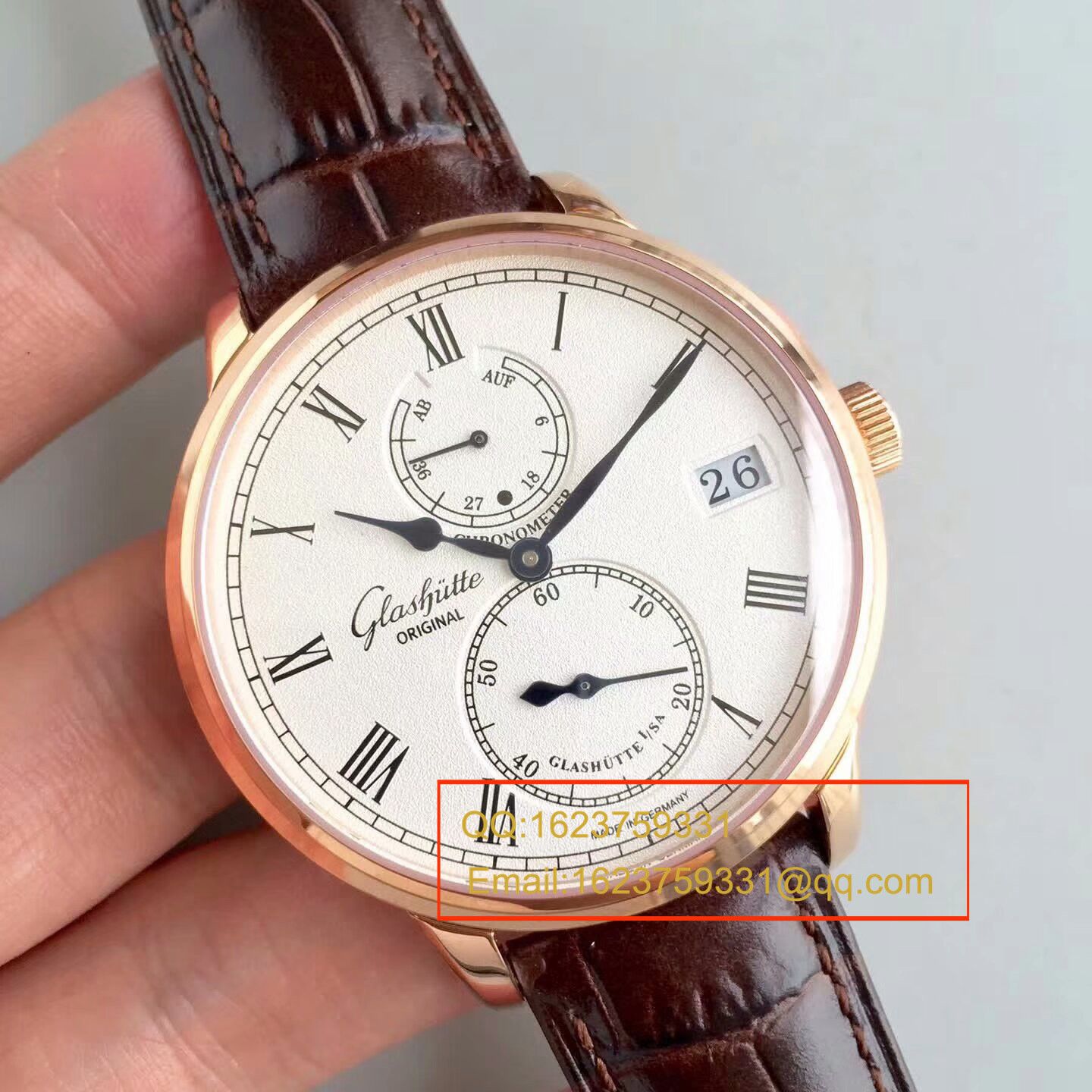【GF一比一超A复刻高仿手表】格拉苏蒂原创精髓议员天文台腕表系列 1-58-01-01-01-04腕表 / GLA043