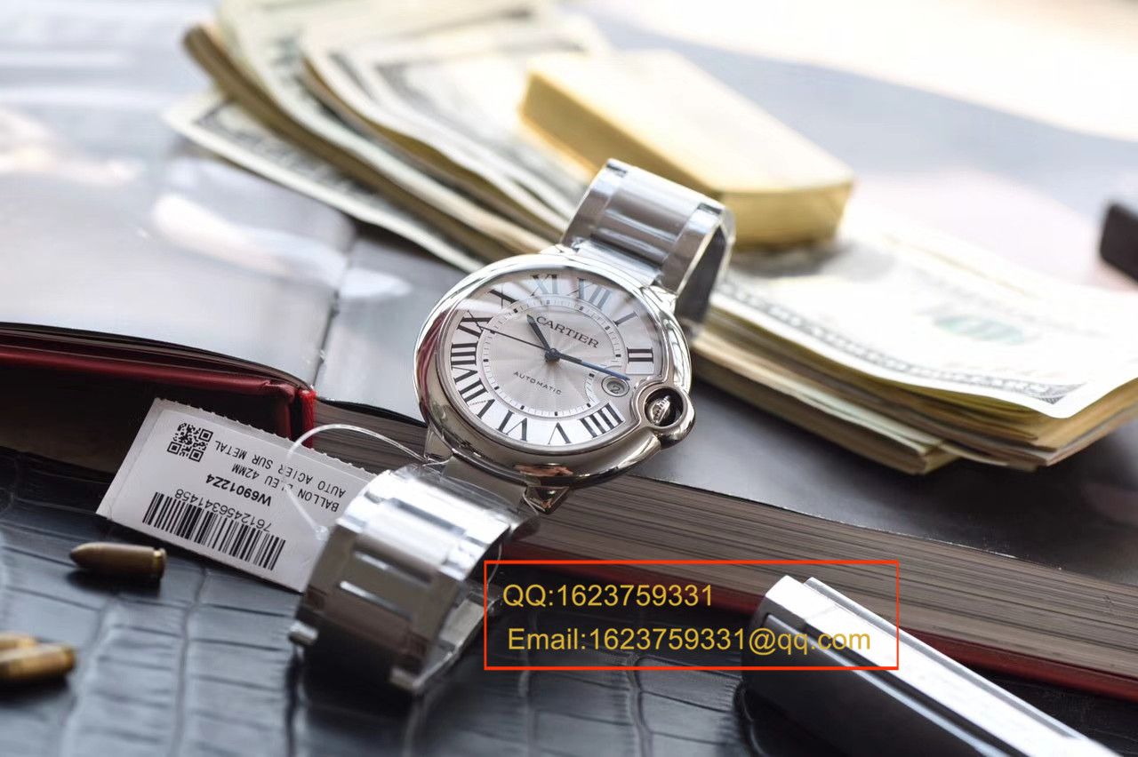 【独家视频测评V6厂一比一超A高仿手表】卡地亚蓝气球系列大号蓝气球42毫米W69012Z4男表 / K128
