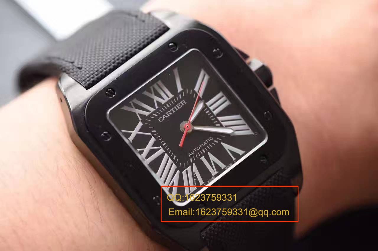 【HBBV6厂顶级复刻1:1精仿手表】卡地亚山度士系列黑骑士WSSA0006腕表 / KAJ104