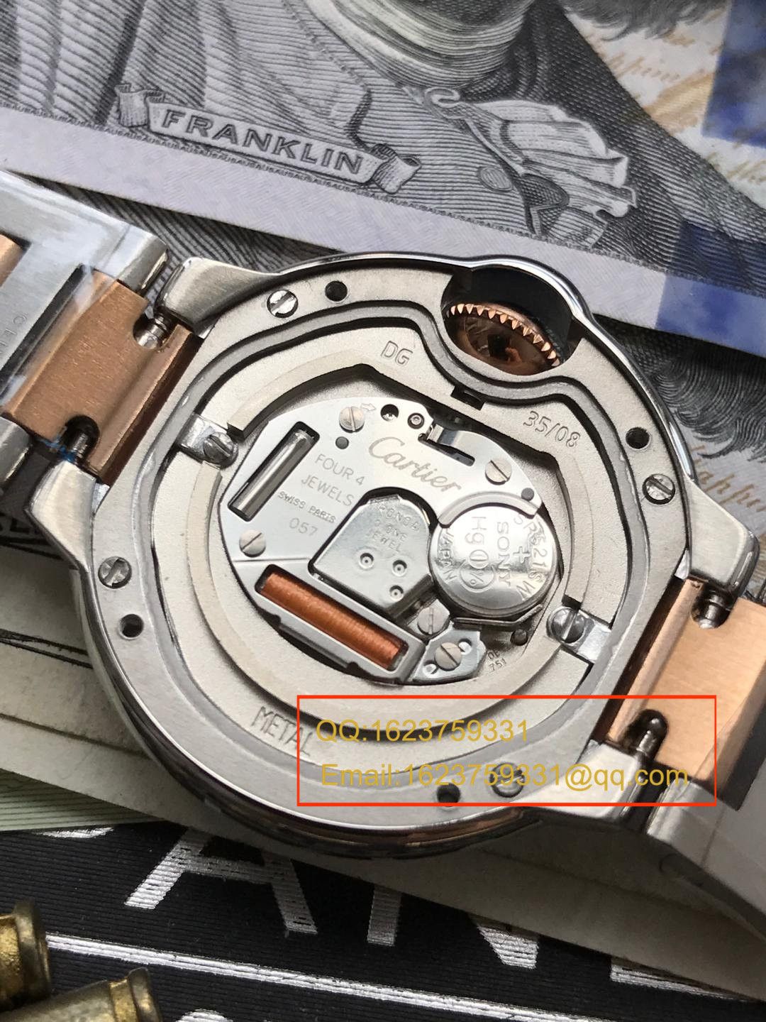 【视频解析小号蓝气球28毫米】V6厂1:1复刻高仿手表之卡地亚蓝气球系列WE902052石英女表 / K084