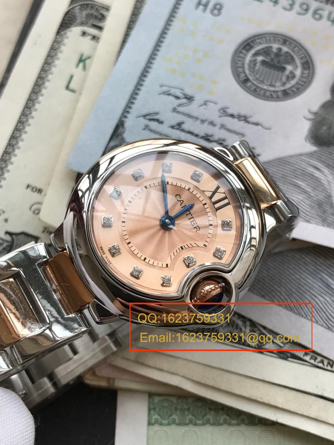 【视频解析小号蓝气球28毫米】V6厂1:1复刻高仿手表之卡地亚蓝气球系列WE902052石英女表 / K084