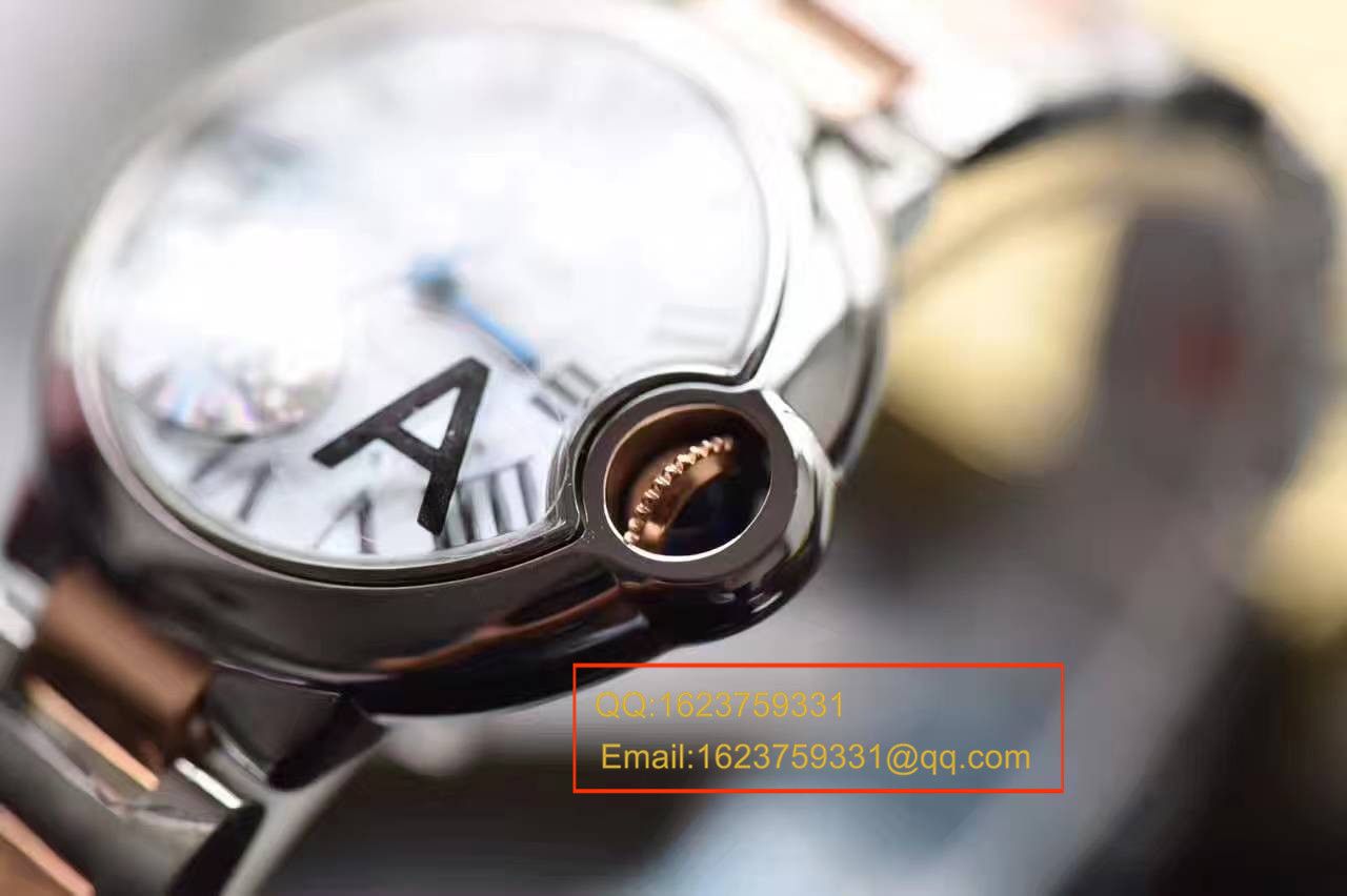 【独家视频评测HBBV6厂顶级复刻高仿33毫米手表】卡地亚蓝气球系列玫瑰金小号蓝气球W6920099女士腕表 / KAG099