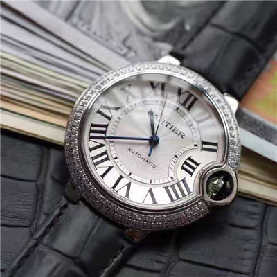 【HBBV6厂一比一超A高仿手表】卡地亚蓝气球系列WE902065女士33毫米镶钻机械腕表