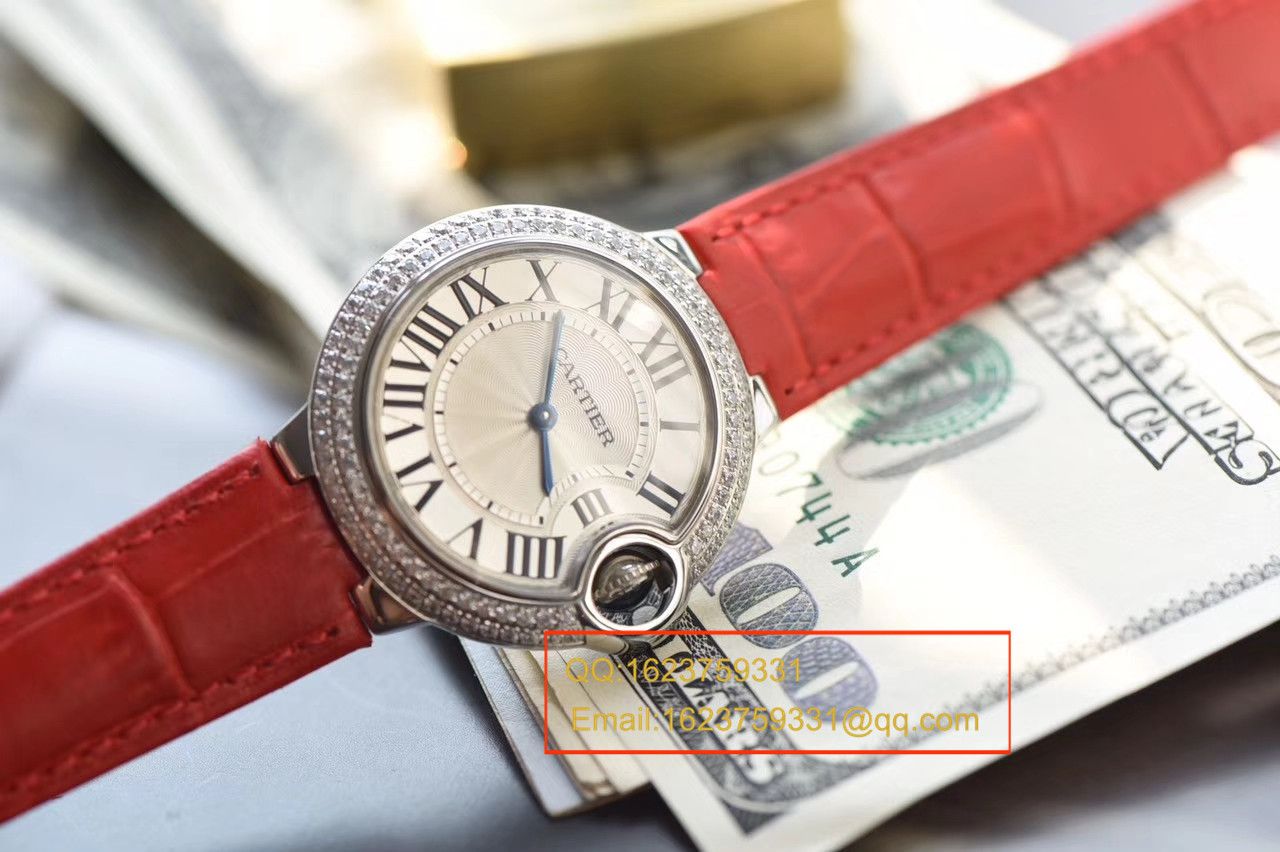【HBBV6厂一比一超A高精仿手表】卡地亚蓝气球系列WE900351女士小号33毫米石英腕表 / K044