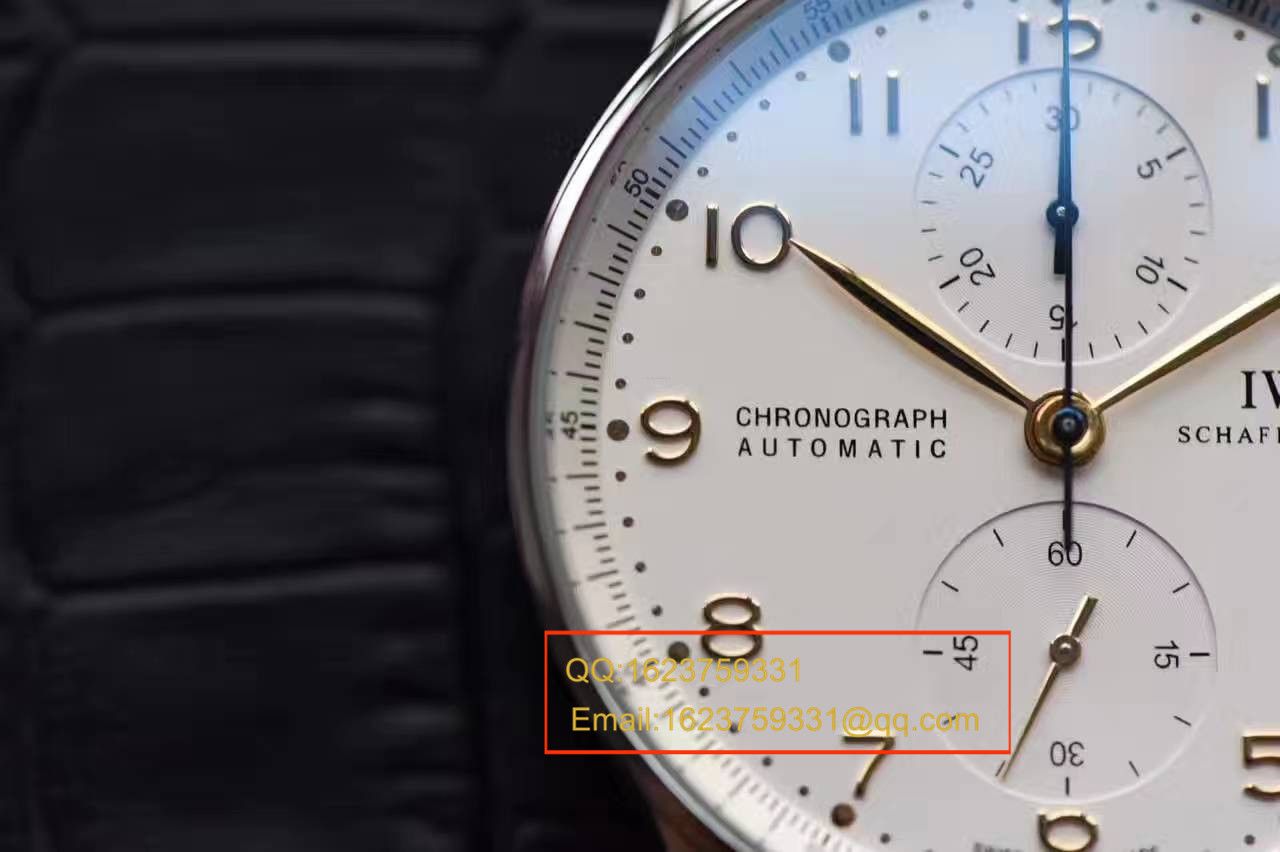 【独家视频测评YL厂V7版本1:1顶级复刻手表】万国葡萄牙高仿葡萄牙计时IW371445黄定钉刻度腕表 / WG280