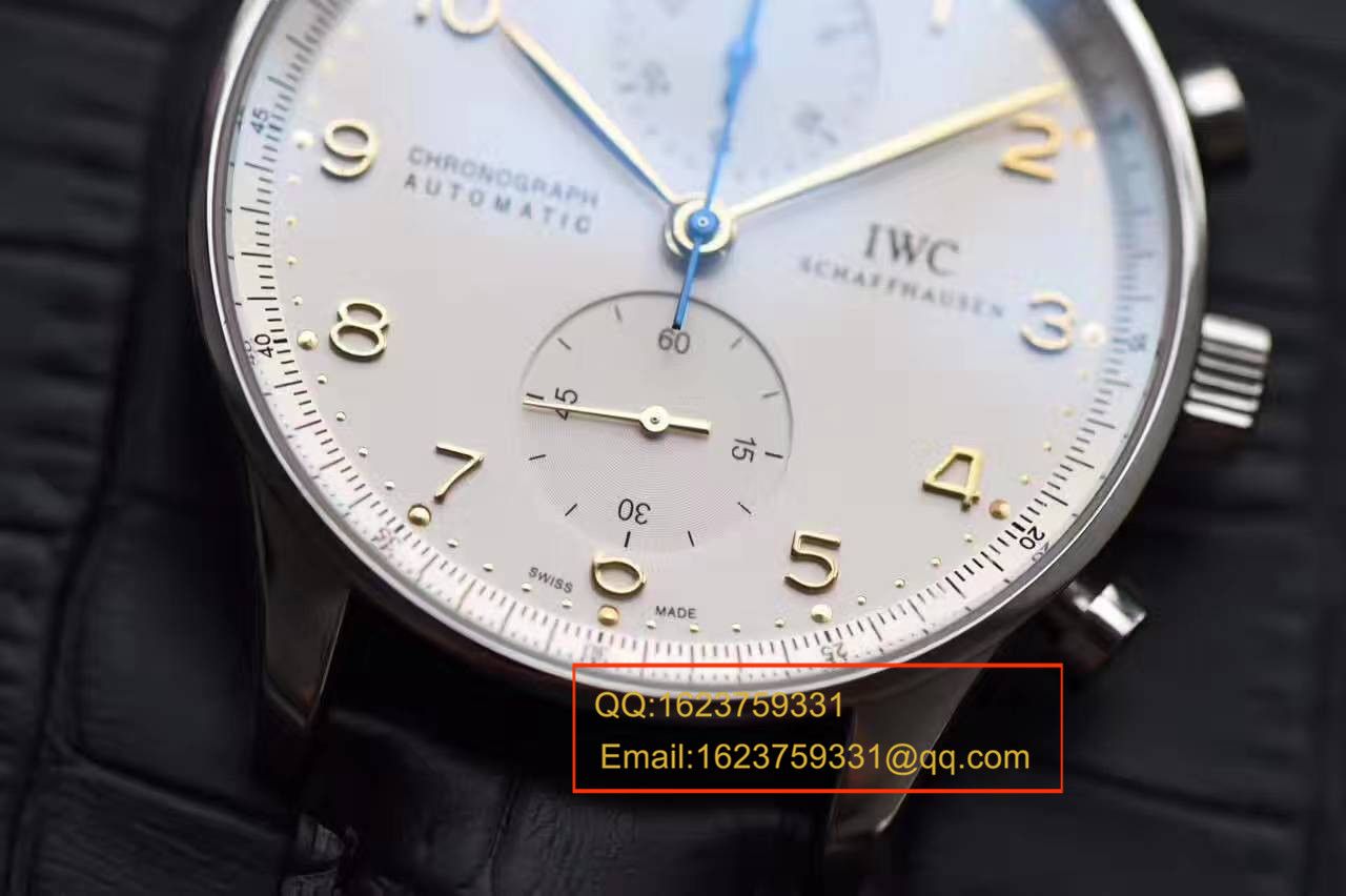 【独家视频测评YL厂V7版本1:1顶级复刻手表】万国葡萄牙高仿葡萄牙计时IW371445黄定钉刻度腕表 / WG280