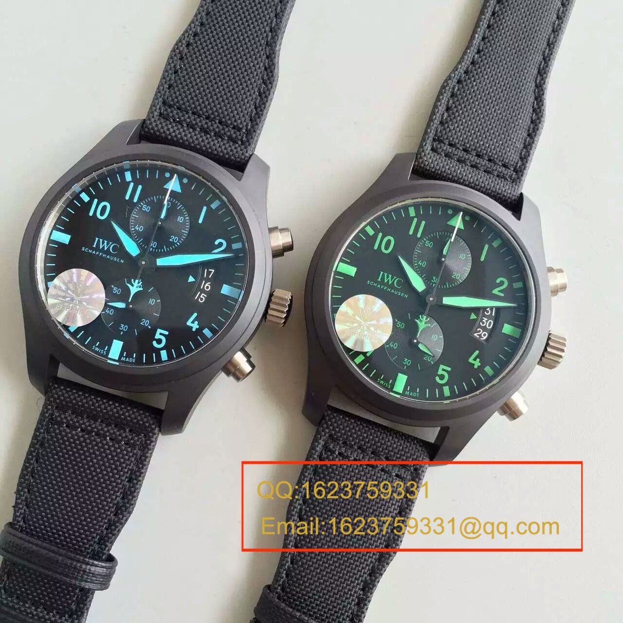 【HBBV6厂1:1复刻高仿手表】万国飞行员系列TOP GUN海军陆战队专用IW388003绿面特别版腕表 / WG080