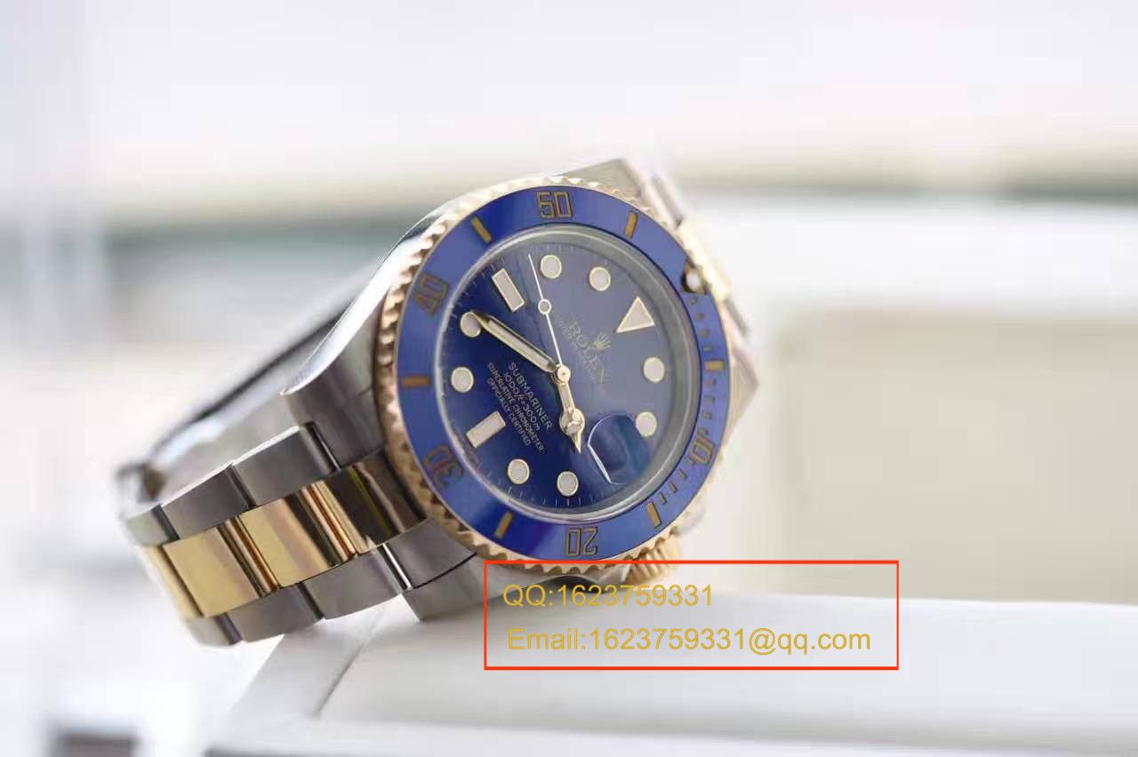 【独家视频测评N厂V7版一比一高精仿手表】劳力士潜航者型系列116613LB-97203包18K真金蓝水鬼王 / RCF143