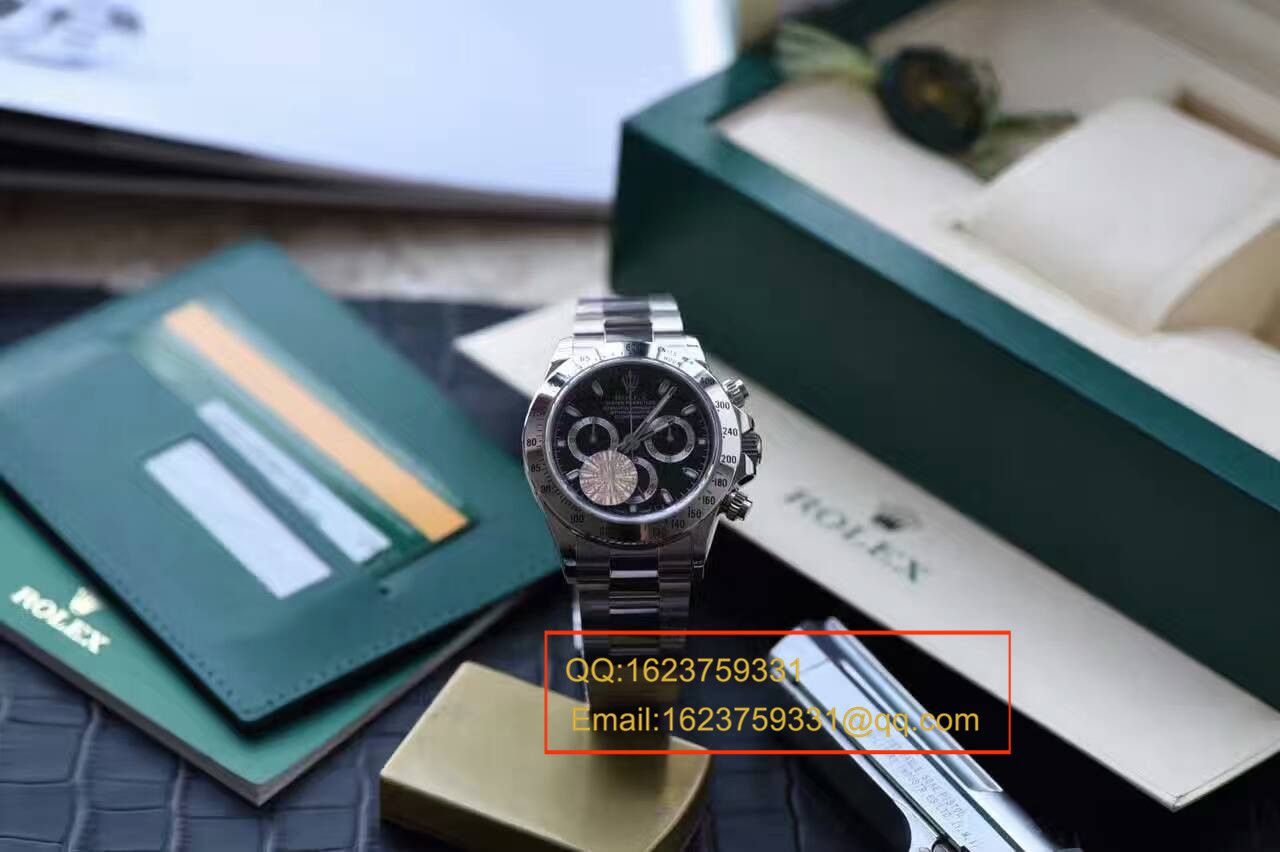 【实拍图鉴赏】JF厂一比一复刻高仿手表之劳力士宇宙计型迪通拿系列116520-78590 男表 / RBB011A