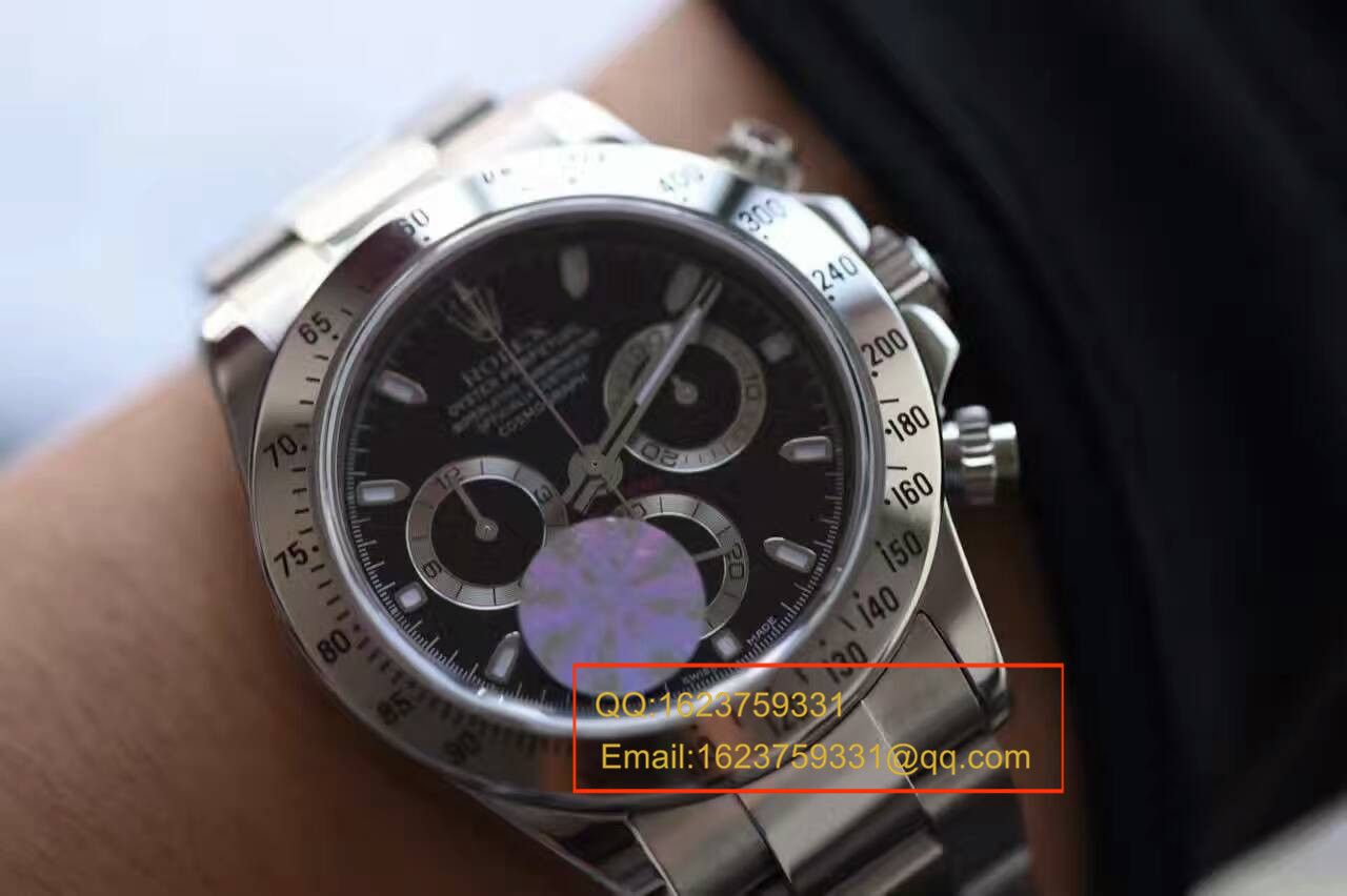 【实拍图鉴赏】JF厂一比一复刻高仿手表之劳力士宇宙计型迪通拿系列116520-78590 男表 / RBB011A