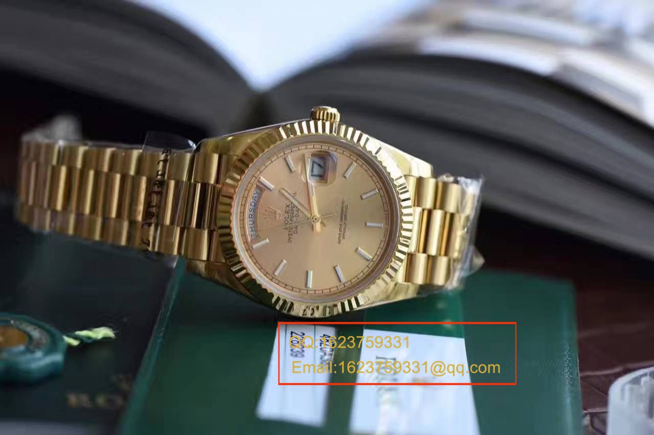 【EW厂1:1顶级复刻高仿手表】劳力士星期日历型系列228238香槟面表盘腕表 / RBA120