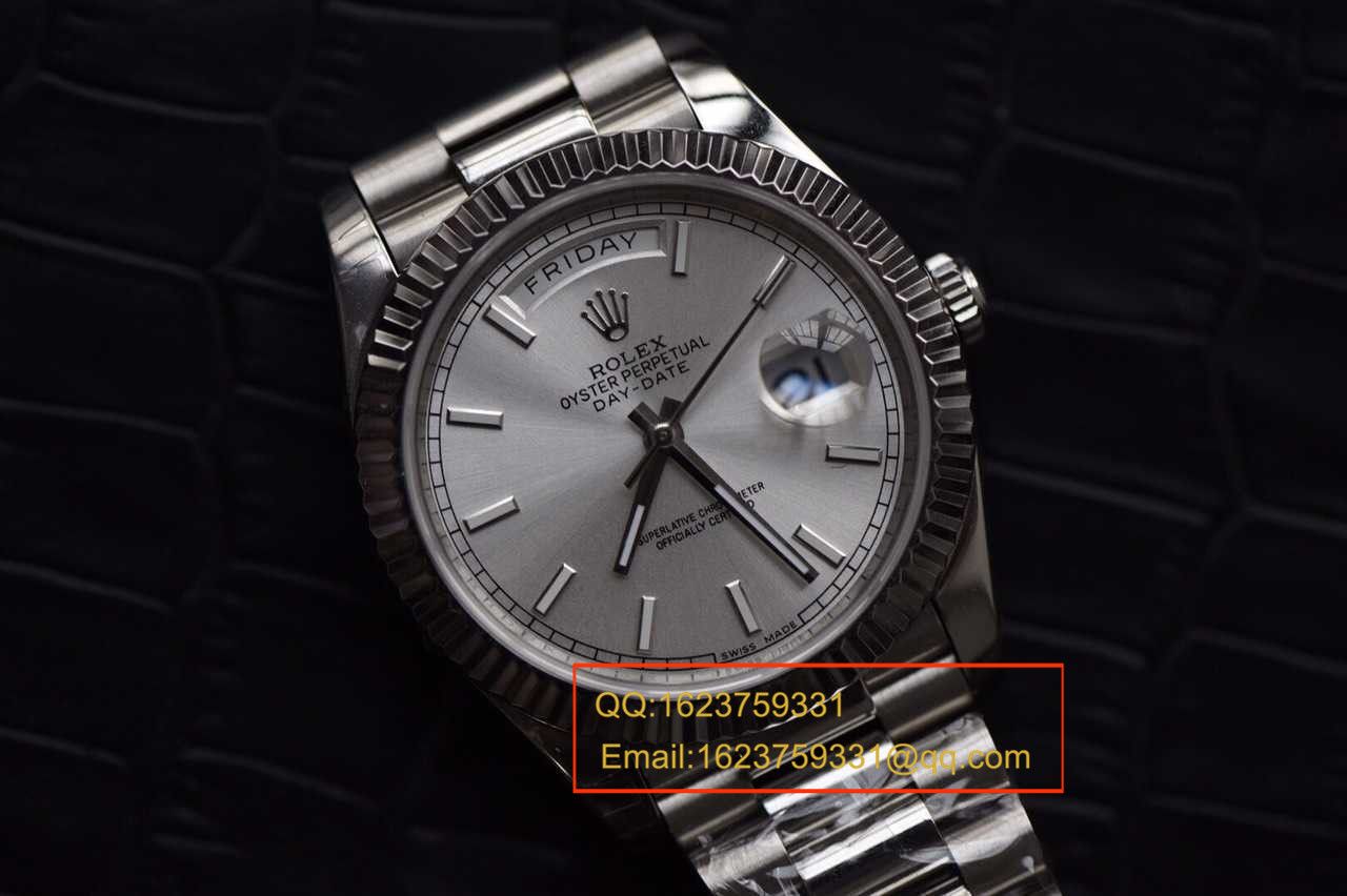 【EW厂1:1精仿手表】劳力士星期日历型系列228239银面表盘男表 / RBA116