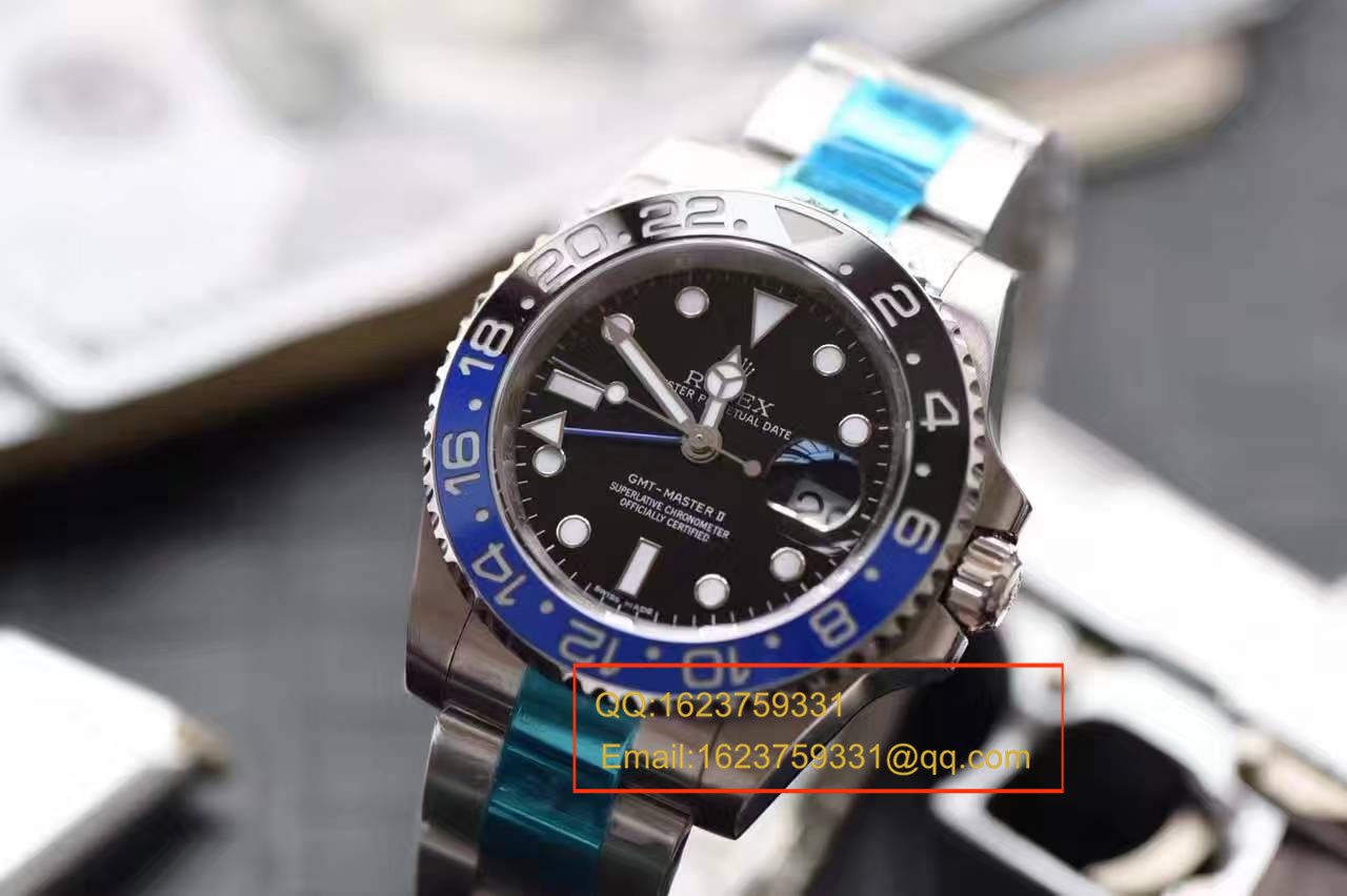 【N厂一比一复刻高仿手表】V7版劳力士格林尼治型II系列116710BLNR-78200机械腕表 / RBF056