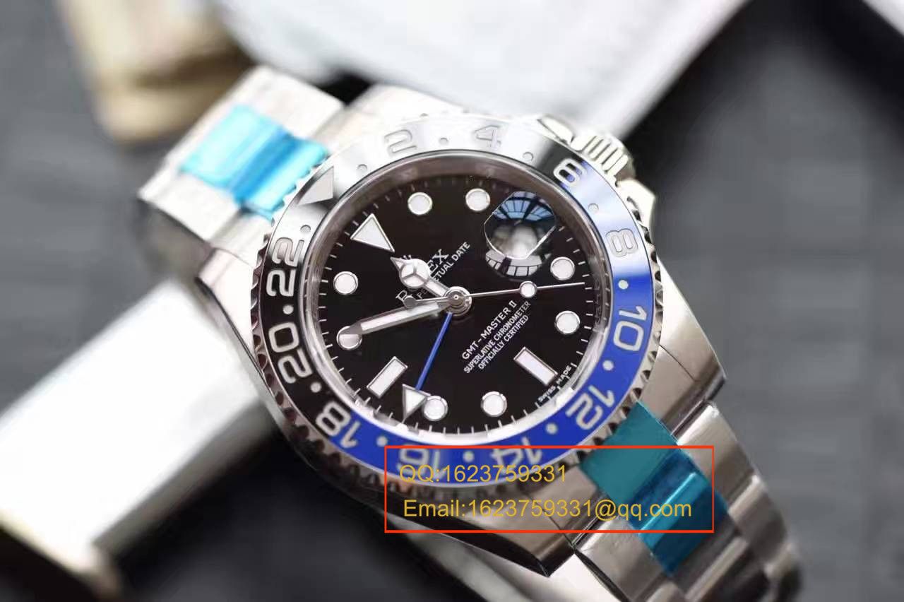 【N厂一比一复刻高仿手表】V7版劳力士格林尼治型II系列116710BLNR-78200机械腕表 / RBF056