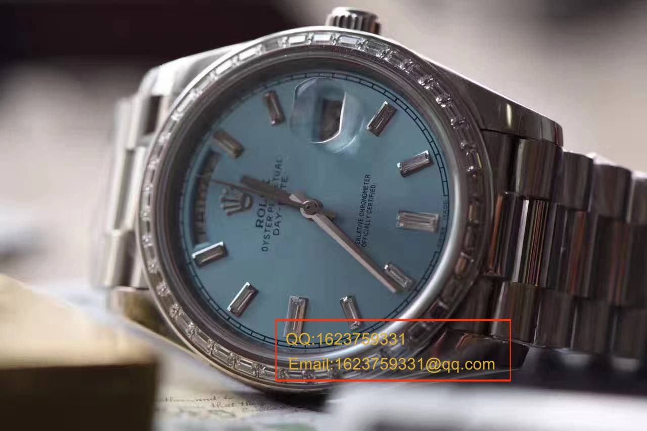 【EW厂1:1复刻高仿手表】劳力士星期日历型系列228396TBR蓝盘腕表 / R153