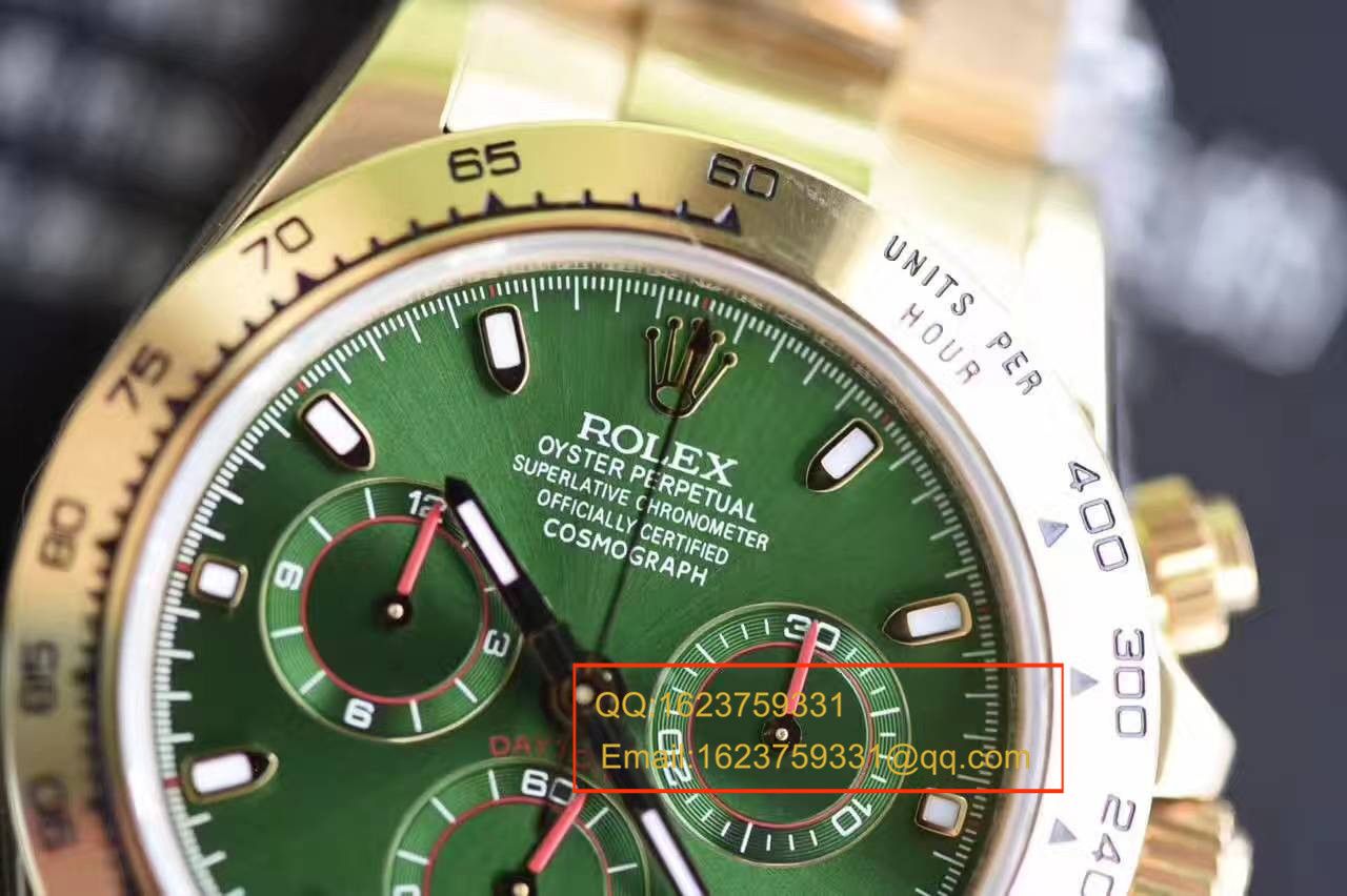 【台湾厂超A高精仿手表】劳力士宇宙计型迪通拿系列116508绿盘男士机械腕表 / RBB014