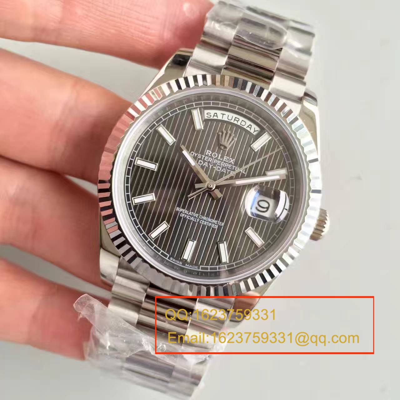 【N厂一比一顶级复刻高仿手表】劳力士星期日历型系列228239-黑盘机械腕表 / RBE044