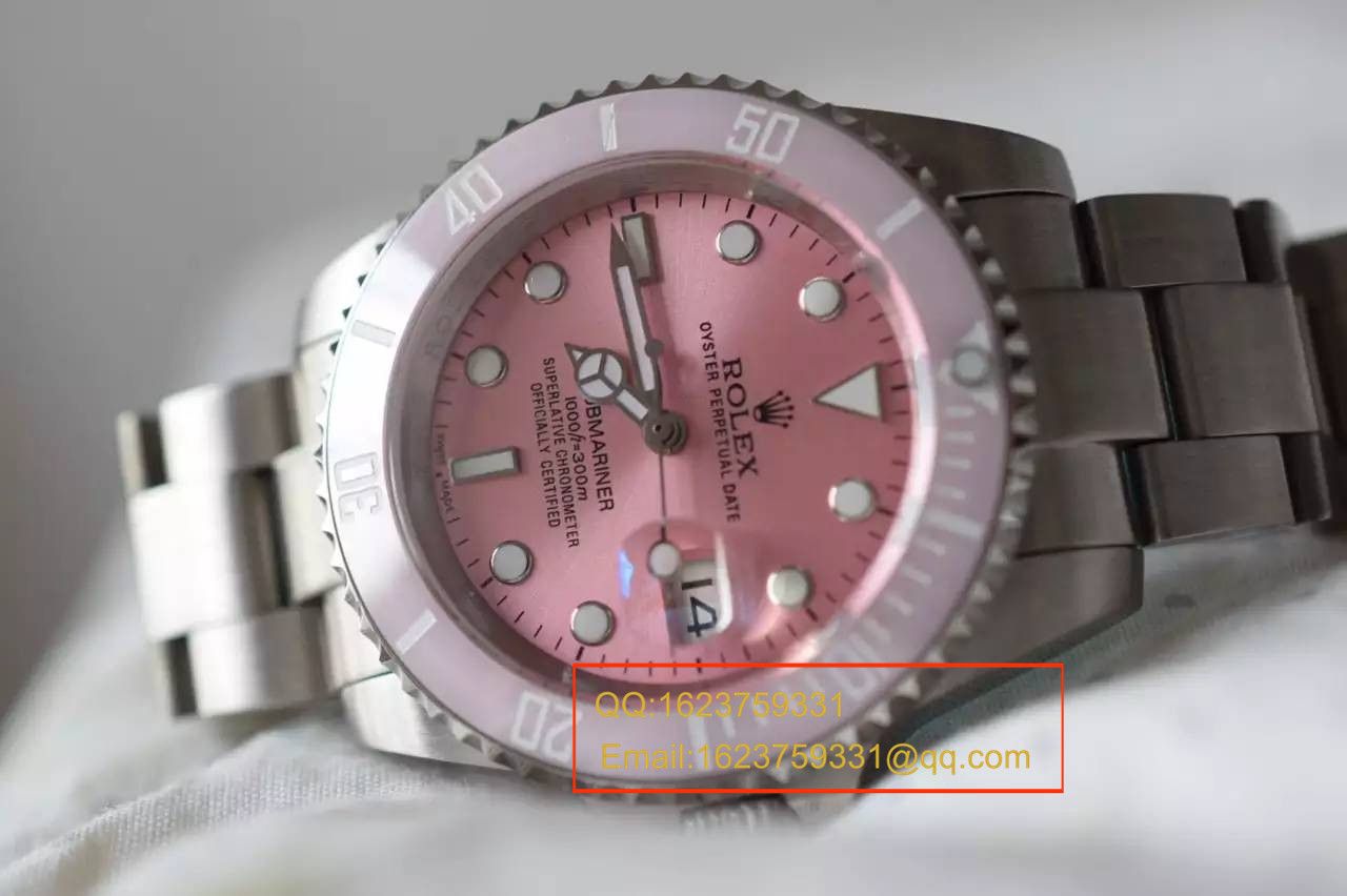 【NOOB厂1:1顶级复刻高仿手表】劳力士潛航者型系列116610LN 银盘《SUB粉水鬼》女款腕表 / R027
