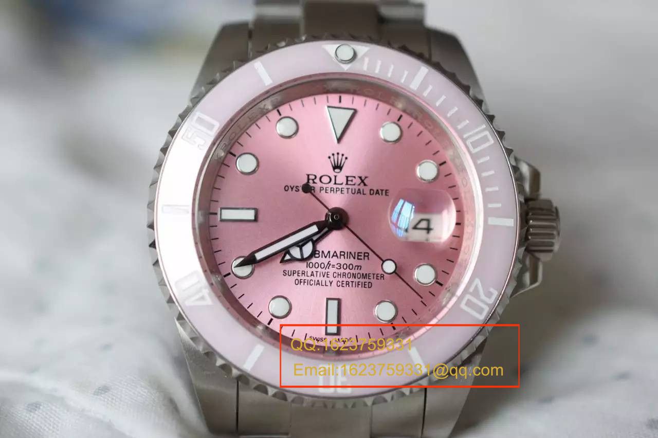 【NOOB厂1:1顶级复刻高仿手表】劳力士潛航者型系列116610LN 银盘《SUB粉水鬼》女款腕表 / R027