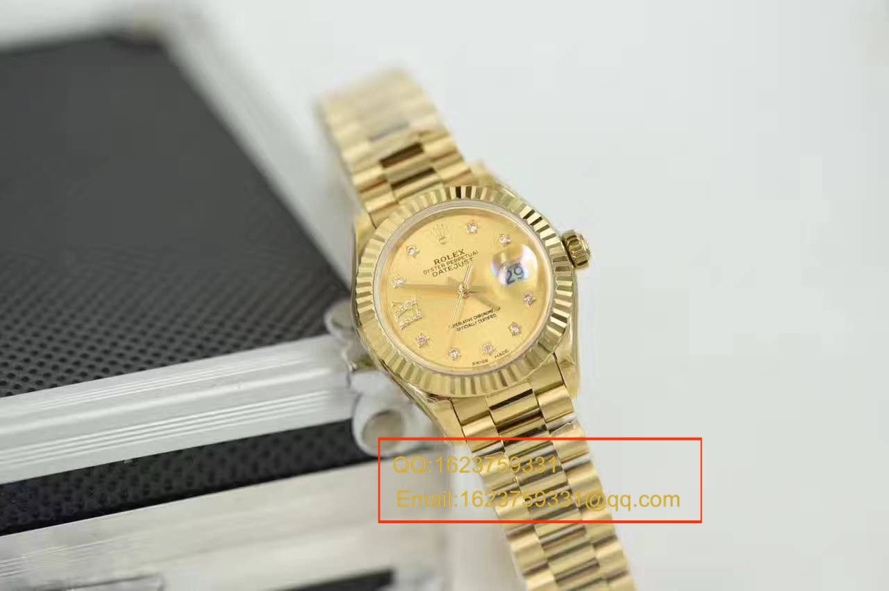 【SY厂一比一超A高仿手表】劳力士女装日志型系列279178香槟面女士腕表 / RB0126A