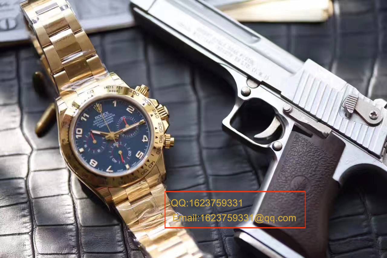 【台湾厂一比一超A高仿手表】劳力士宇宙计型迪通拿系列116528 蓝面表盘腕表 / RBB183