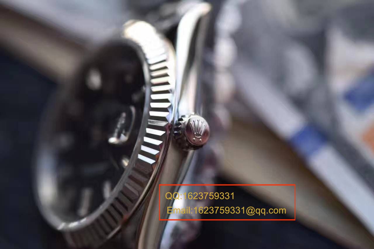 【台湾厂一比一超A高仿手表】劳力士星期日历型系列228239黑面表盘钻钉腕表 / RB0180