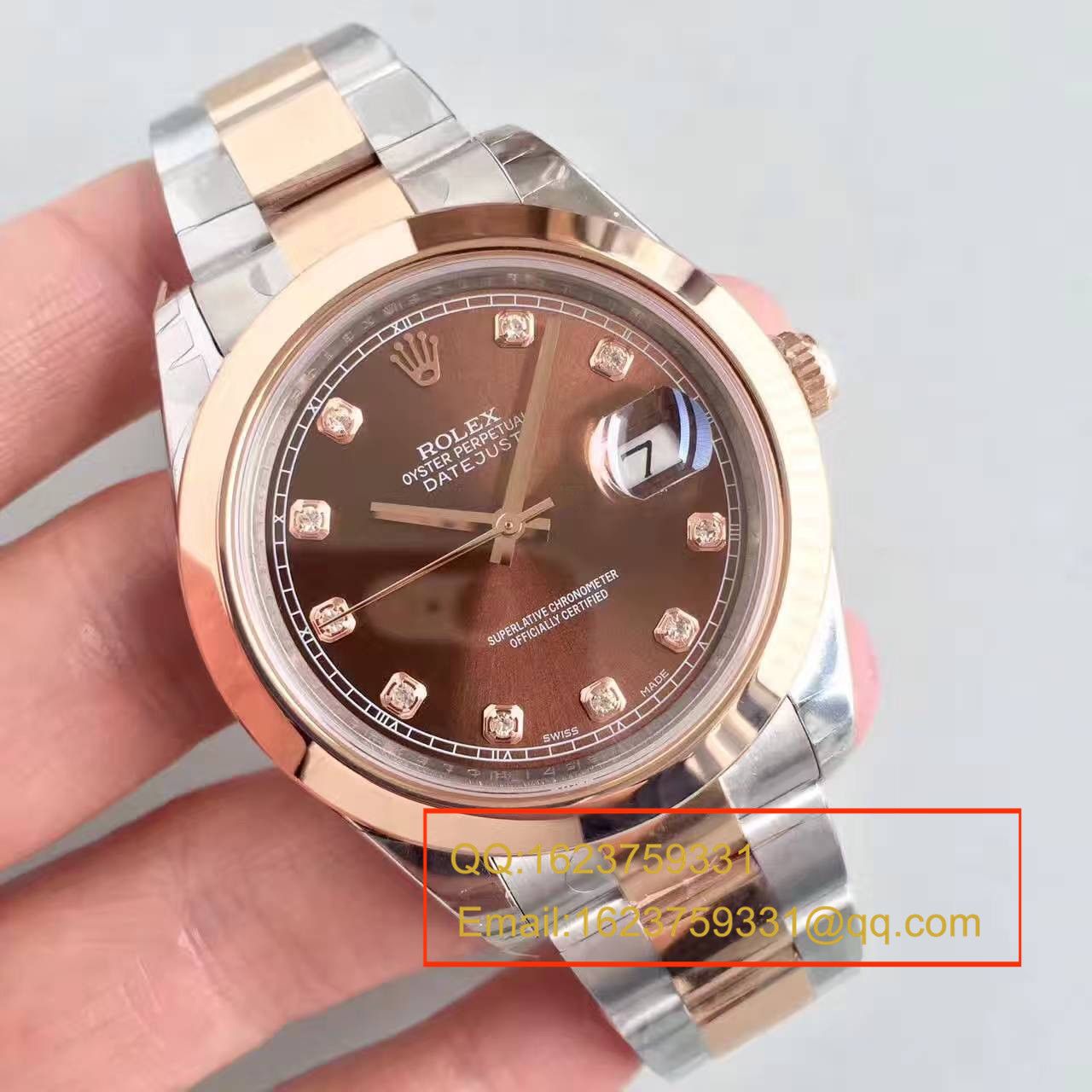 【NOOB厂一比一超A高仿手表】劳力士日志型系列126301巧克力面盘纪念型表带腕表 / R162
