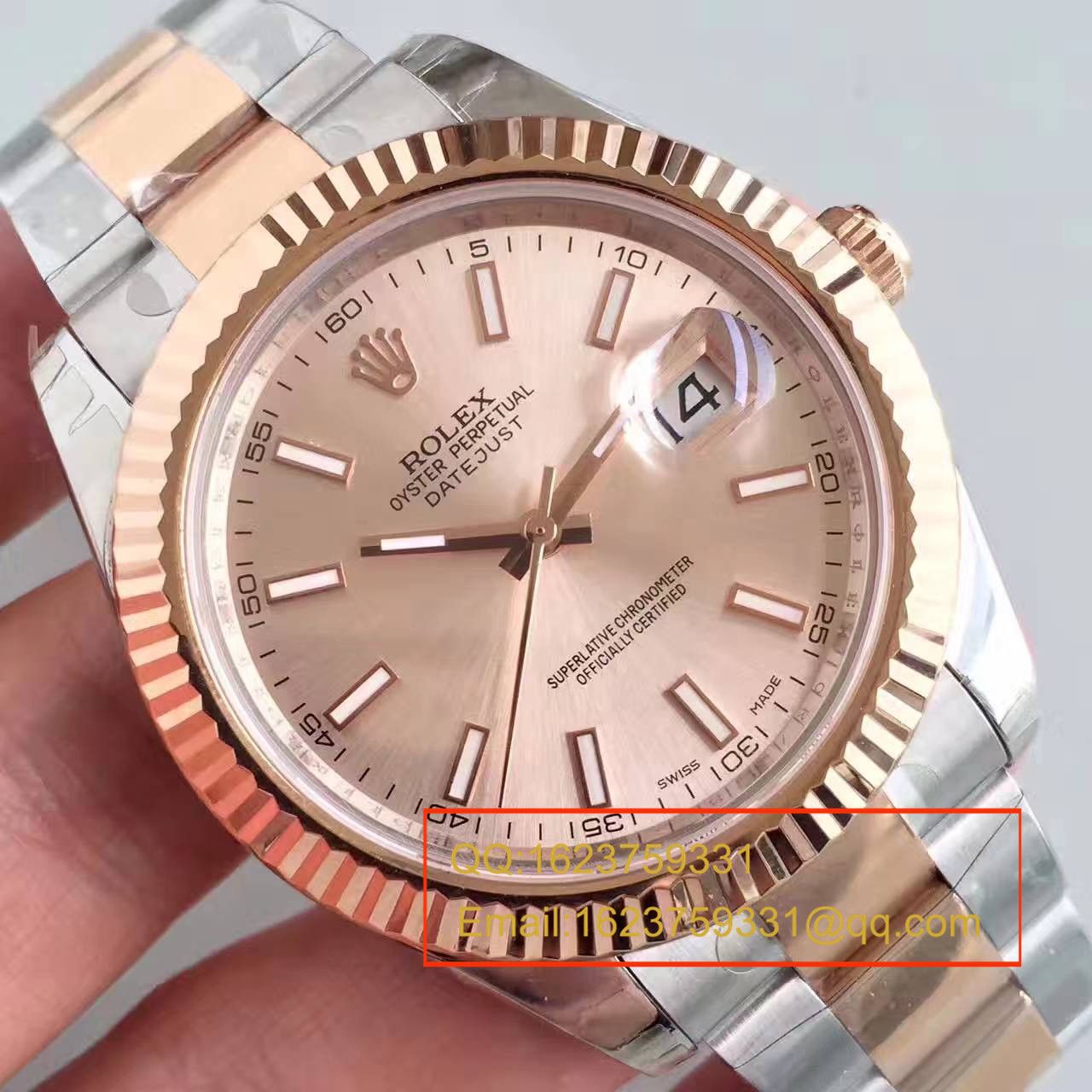 【NOOB厂一比一高精仿手表】劳力士日志型系列126331粉盘纪念型表带腕表 / R163