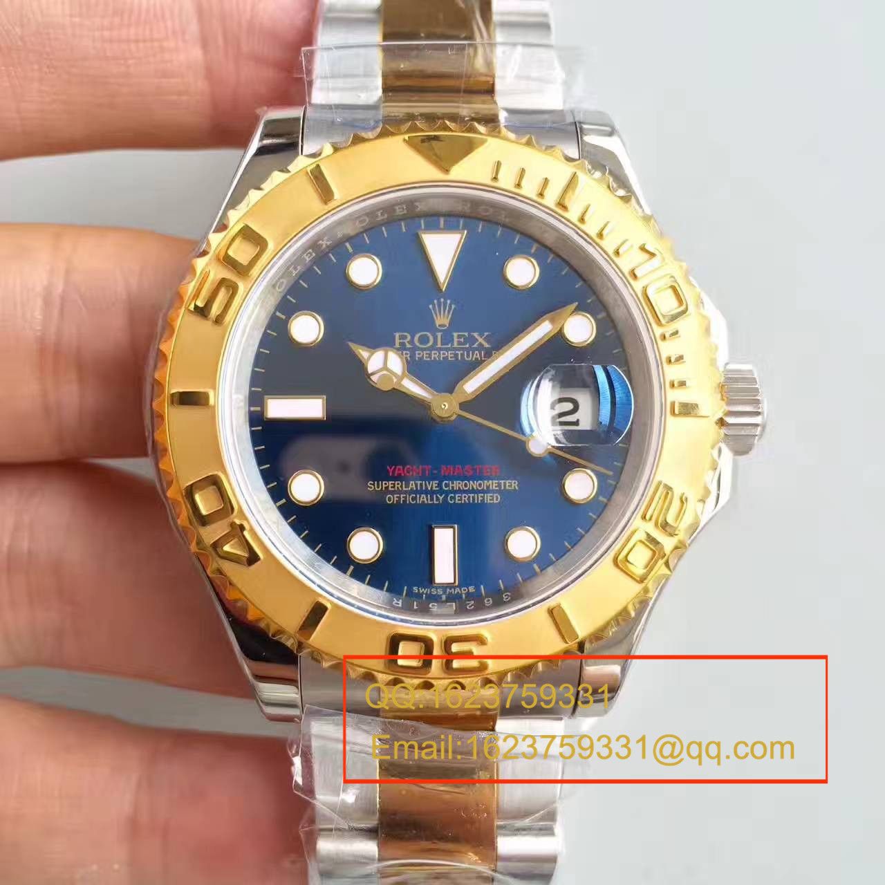 【JF厂顶级复刻高仿手表】劳力士游艇名仕型系列16623蓝盘男士机械腕表 / R038