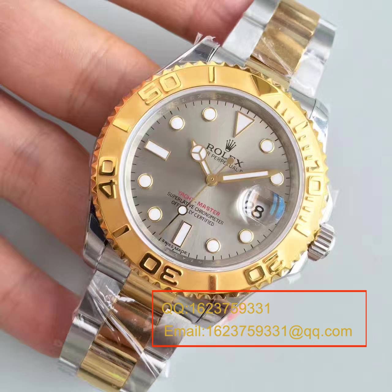 【JF厂一比一复刻高仿手表】劳力士游艇名仕型系列16623-78763 银灰面表盘腕表 / R099