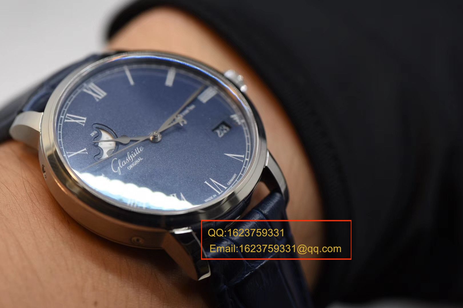 【GF一比一顶级复刻高仿手表】格拉苏蒂原创精髓议员大日历月相系列100-04-05-12-30腕表 / GLAB016