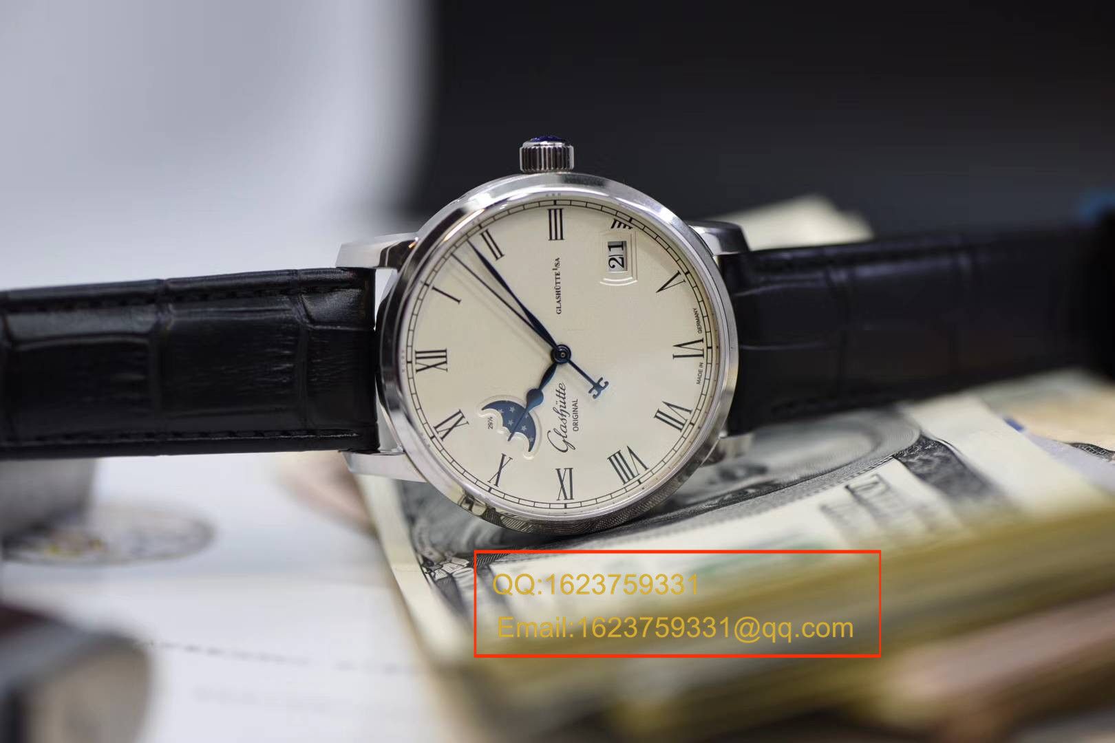 【GF1:1超A高仿手表】格拉苏蒂原创精髓议员大日历月相系列100-04-05-12-30腕表 / GLAB015 