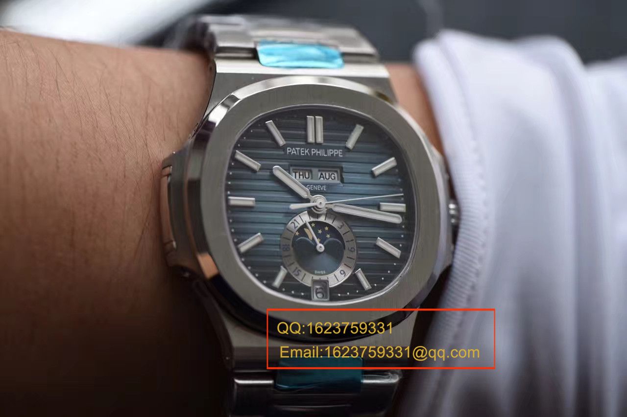 【KM一比一超A高精仿手表】百达翡丽运动系列鹦鹉螺月相5726/1A腕表 / BDBE199