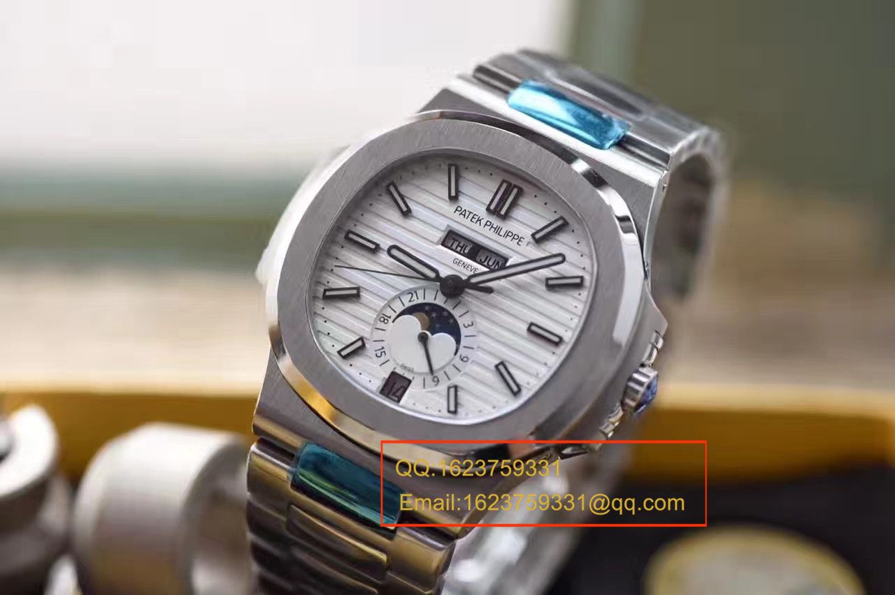 【KM1:1超A高仿复刻手表】百达翡丽运动系列鹦鹉螺月相5726/1A-010腕表 