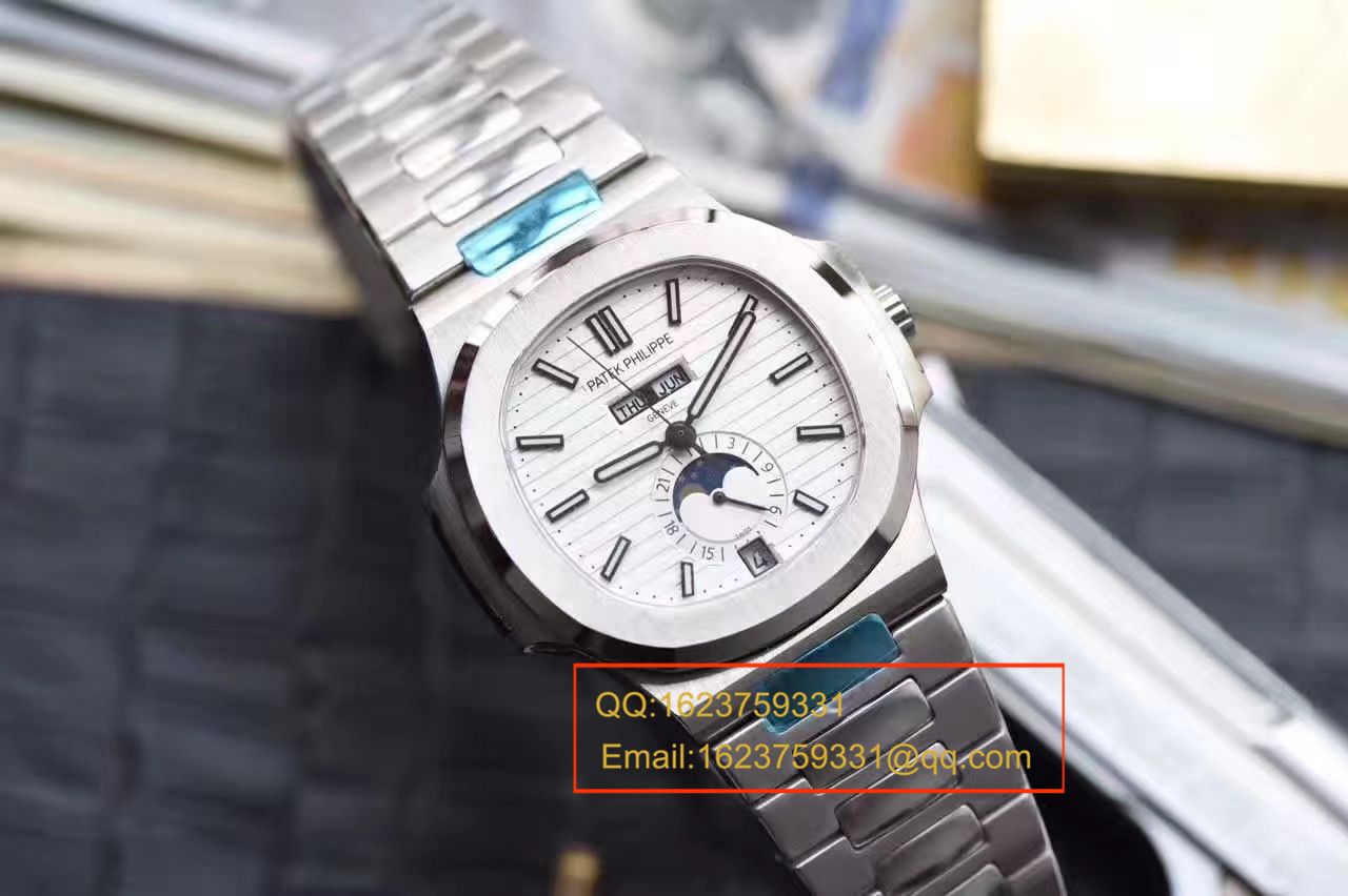 【KM1:1超A高仿复刻手表】百达翡丽运动系列鹦鹉螺月相5726/1A-010腕表 