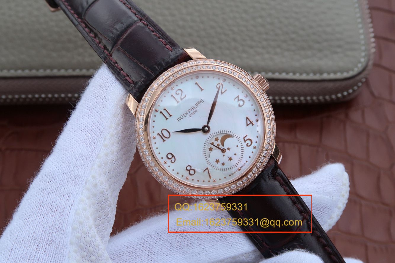 【KG一比一超A高仿手表】百达翡丽复杂功能计时系列4968R-001 玫瑰金女士腕表 