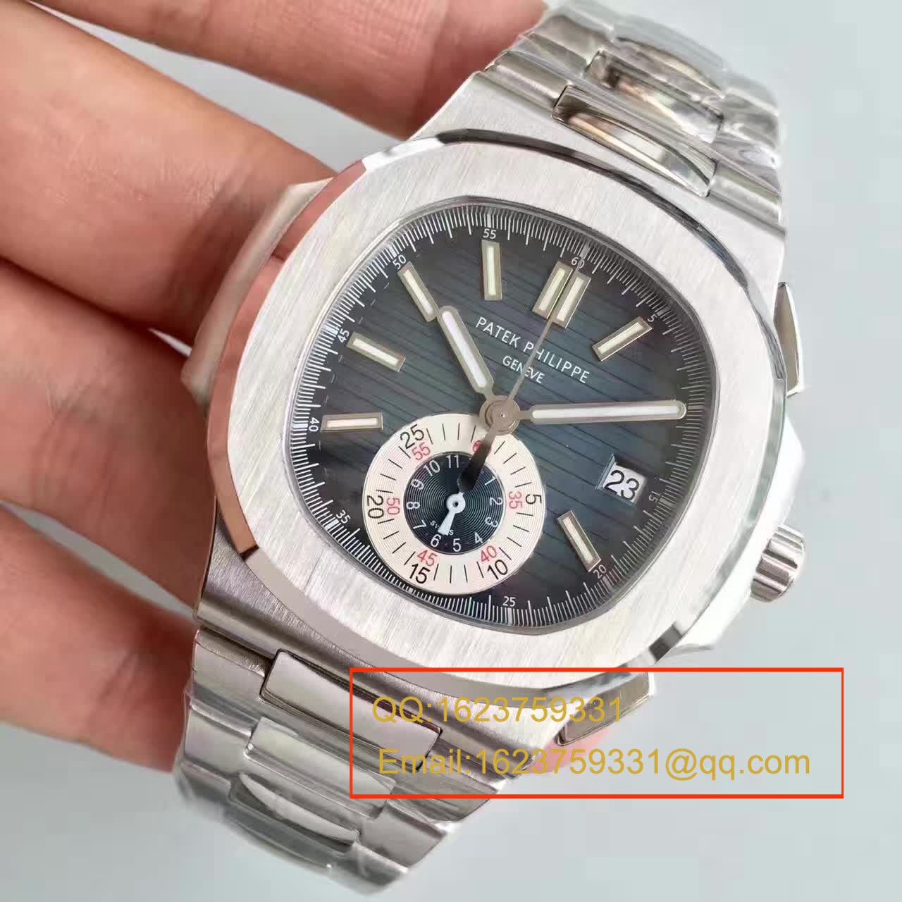 【BP厂超A精高仿手表】百达翡丽-Nautilus鹦鹉螺运动系列5980/1A-001机械男表 / BD161A