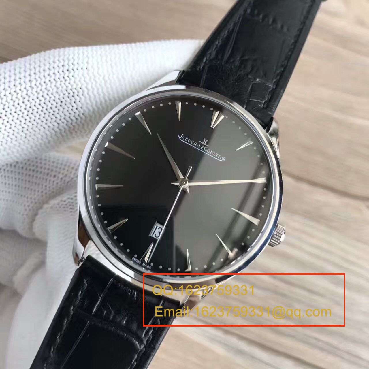 【台湾厂一比一复刻手表】积家大型超薄日历大师系列男表黑面 / JJ096