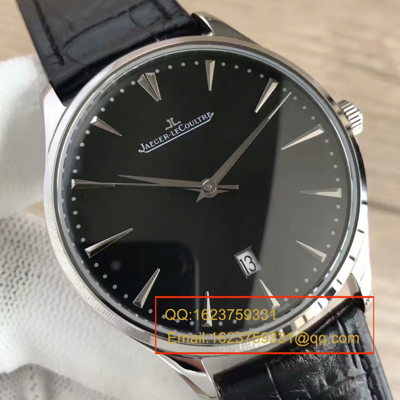 【台湾厂一比一复刻手表】积家大型超薄日历大师系列男表黑面 / JJ096