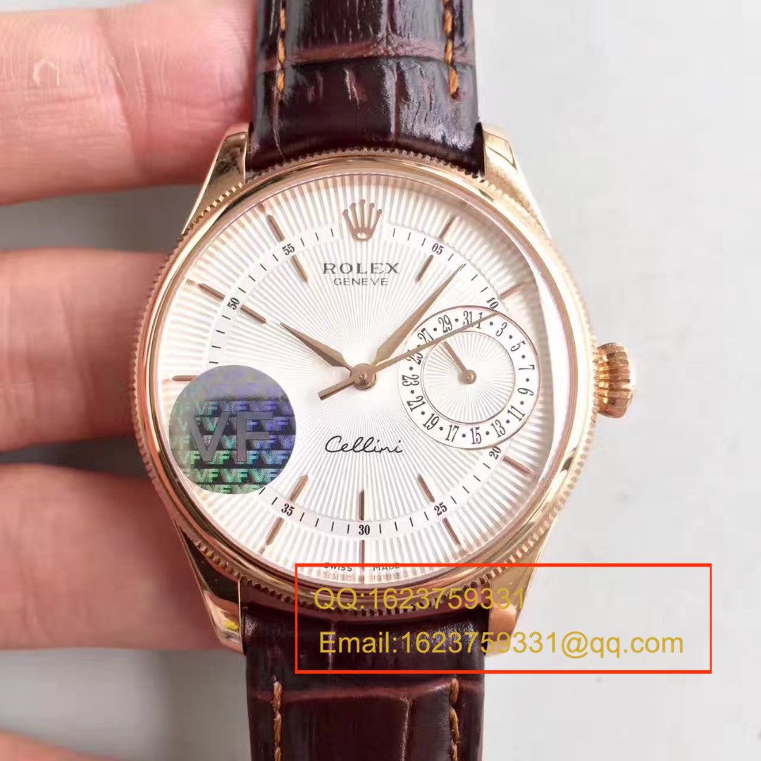 【VF厂一比一复刻手表】劳力士切利尼系列50519白盘/黑盘/玫瑰金四面可选腕表 / R152
