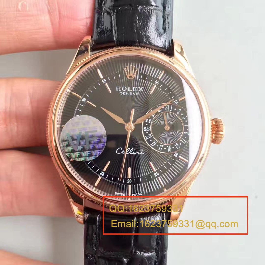 【VF厂一比一复刻手表】劳力士切利尼系列50519白盘/黑盘/玫瑰金四面可选腕表 / R152