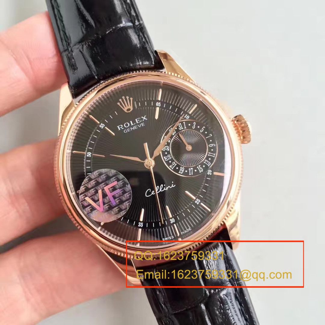 【VF厂一比一复刻手表】劳力士切利尼系列50519白盘/黑盘/玫瑰金四面可选腕表 / R152