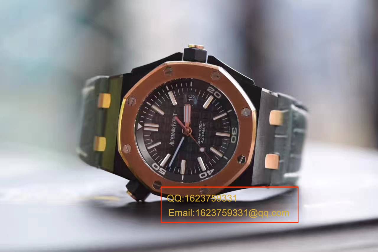 【JF厂一比一高仿手表】AP爱彼皇家橡树15703系列 马会女皇杯男表《真皮表带》 / APBF094B