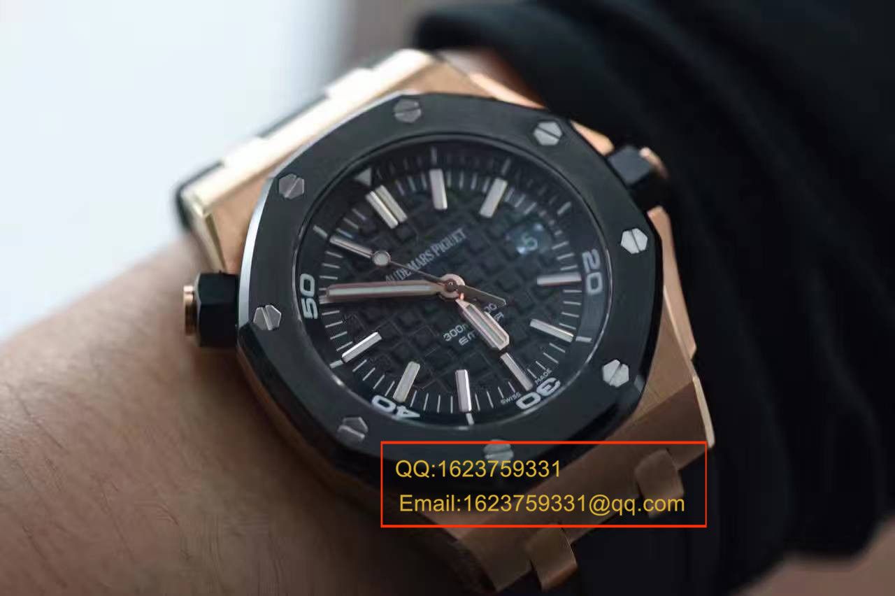 【视频测评JF一比一高仿腕表】爱彼皇家橡树离岸型系列 15709TR.OO.A005CR.01腕表 / APBF077